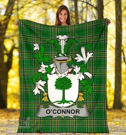 Scottish Connor or O'Connor (Don) Coat of Arms Family Crest Ireland Blanket Irish National Tartan Irish County Blanket