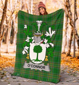 Scottish Connor or O'Connor (Don) Coat of Arms Family Crest Ireland Blanket Irish National Tartan Irish County Blanket
