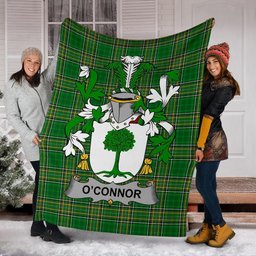 Scottish Connor or O'Connor (Don) Coat of Arms Family Crest Ireland Blanket Irish National Tartan Irish County Blanket