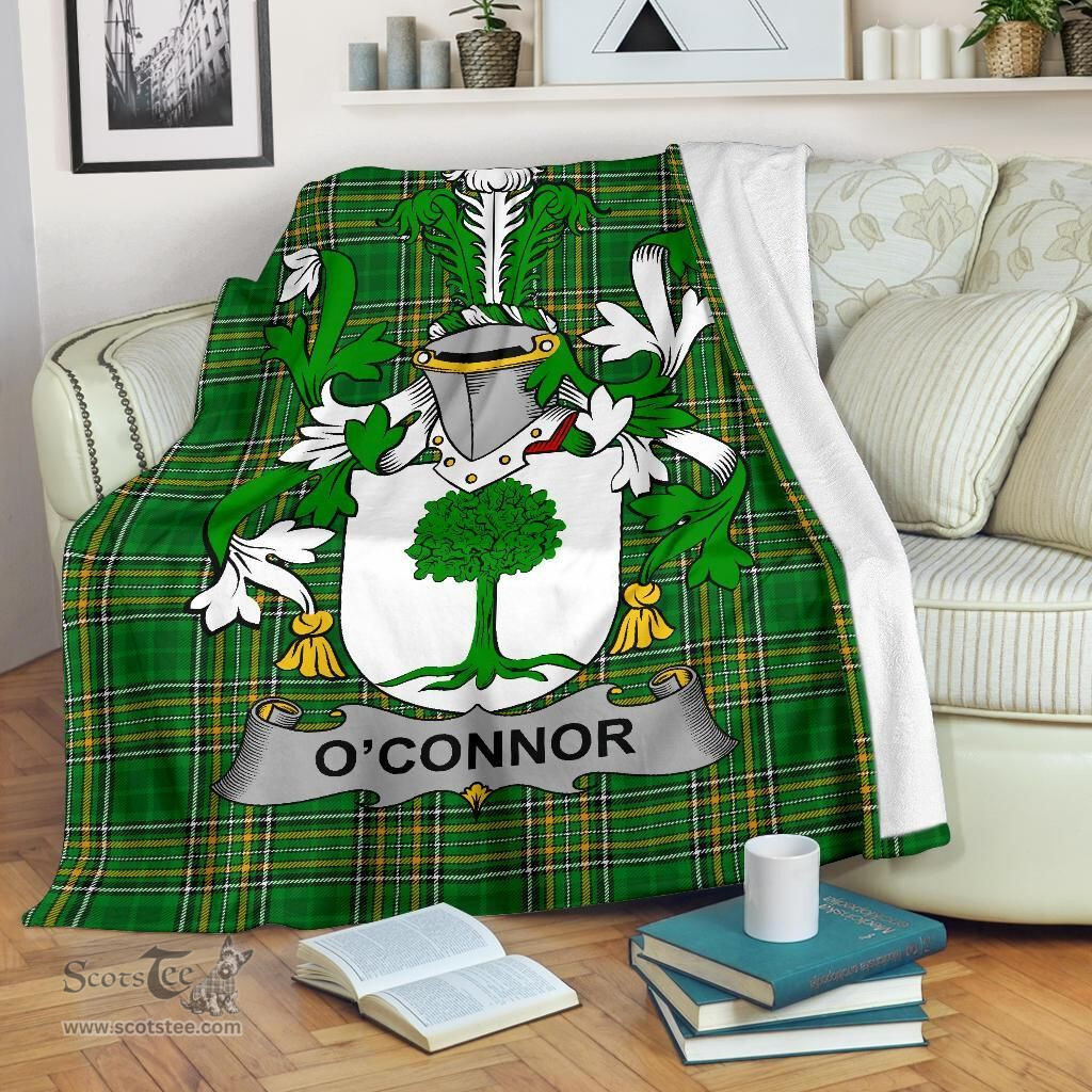Scottish Connor or O'Connor (Don) Coat of Arms Family Crest Ireland Blanket Irish National Tartan Irish County Blanket
