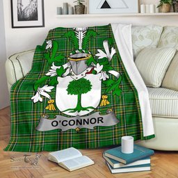 Scottish Connor or O'Connor (Don) Coat of Arms Family Crest Ireland Blanket Irish National Tartan Irish County Blanket