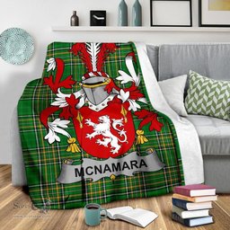 Scottish McNamara Coat of Arms Family Crest Ireland Blanket Irish National Tartan Irish County Blanket