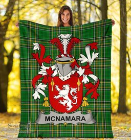 Scottish McNamara Coat of Arms Family Crest Ireland Blanket Irish National Tartan Irish County Blanket