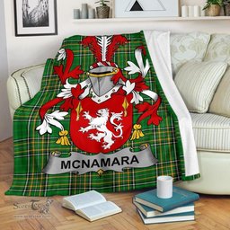 Scottish McNamara Coat of Arms Family Crest Ireland Blanket Irish National Tartan Irish County Blanket