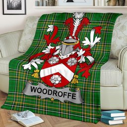 Scottish Woodroffe Coat of Arms Family Crest Ireland Blanket Irish National Tartan Irish County Blanket