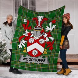 Scottish Woodroffe Coat of Arms Family Crest Ireland Blanket Irish National Tartan Irish County Blanket