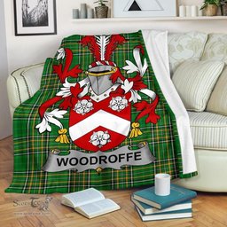 Scottish Woodroffe Coat of Arms Family Crest Ireland Blanket Irish National Tartan Irish County Blanket