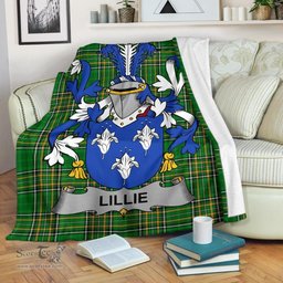 Scottish Lillie or MacLilly Coat of Arms Family Crest Ireland Blanket Irish National Tartan Irish County Blanket