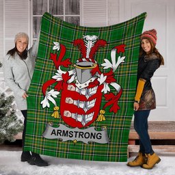 Scottish Armstrong Coat of Arms Family Crest Ireland Blanket Irish National Tartan Irish County Blanket