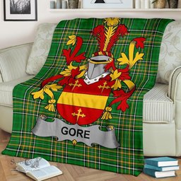 Scottish Gore Coat of Arms Family Crest Ireland Blanket Irish National Tartan Irish County Blanket