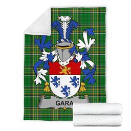 Scottish Gara or O'Gara Coat of Arms Family Crest Ireland Blanket Irish National Tartan Irish County Blanket
