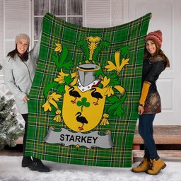 Scottish Starkey Coat of Arms Family Crest Ireland Blanket Irish National Tartan Irish County Blanket