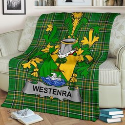 Scottish Westenra Coat of Arms Family Crest Ireland Blanket Irish National Tartan Irish County Blanket