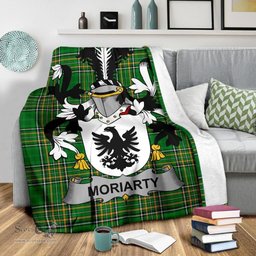 Scottish Moriarty or O'Moriarty Coat of Arms Family Crest Ireland Blanket Irish National Tartan Irish County Blanket