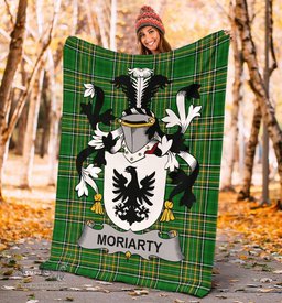 Scottish Moriarty or O'Moriarty Coat of Arms Family Crest Ireland Blanket Irish National Tartan Irish County Blanket