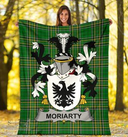 Scottish Moriarty or O'Moriarty Coat of Arms Family Crest Ireland Blanket Irish National Tartan Irish County Blanket