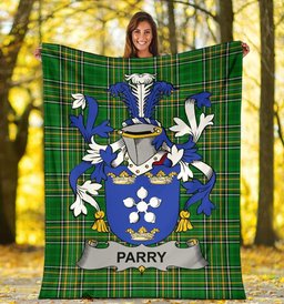 Scottish Parry Coat of Arms Family Crest Ireland Blanket Irish National Tartan Irish County Blanket