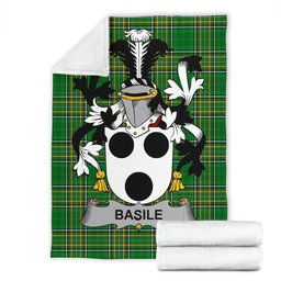 Scottish Basile Coat of Arms Family Crest Ireland Blanket Irish National Tartan Irish County Blanket