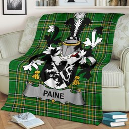 Scottish Paine Coat of Arms Family Crest Ireland Blanket Irish National Tartan Irish County Blanket