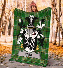 Scottish Paine Coat of Arms Family Crest Ireland Blanket Irish National Tartan Irish County Blanket