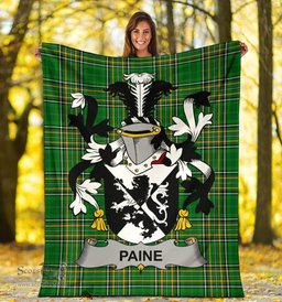 Scottish Paine Coat of Arms Family Crest Ireland Blanket Irish National Tartan Irish County Blanket