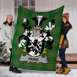 Scottish Paine Coat of Arms Family Crest Ireland Blanket Irish National Tartan Irish County Blanket
