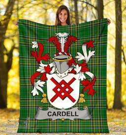 Scottish Cardell Coat of Arms Family Crest Ireland Blanket Irish National Tartan Irish County Blanket