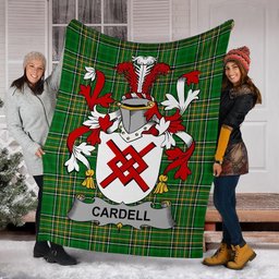 Scottish Cardell Coat of Arms Family Crest Ireland Blanket Irish National Tartan Irish County Blanket