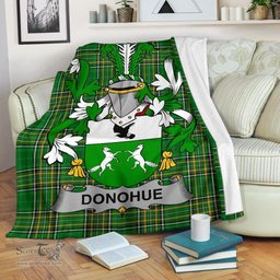 Scottish Donohue or O'Donohue Coat of Arms Family Crest Ireland Blanket Irish National Tartan Irish County Blanket