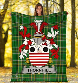 Scottish Thornhill Coat of Arms Family Crest Ireland Blanket Irish National Tartan Irish County Blanket