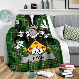Scottish Fyan or Faghan Coat of Arms Family Crest Ireland Blanket Irish National Tartan Irish County Blanket