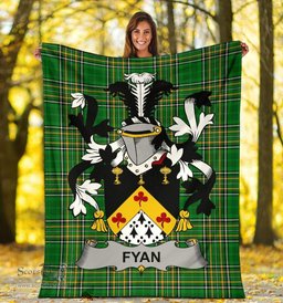 Scottish Fyan or Faghan Coat of Arms Family Crest Ireland Blanket Irish National Tartan Irish County Blanket