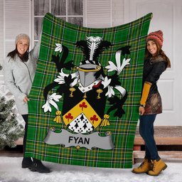 Scottish Fyan or Faghan Coat of Arms Family Crest Ireland Blanket Irish National Tartan Irish County Blanket