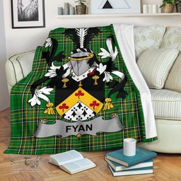 Scottish Fyan or Faghan Coat of Arms Family Crest Ireland Blanket Irish National Tartan Irish County Blanket