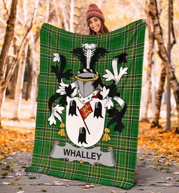 Scottish Whalley Coat of Arms Family Crest Ireland Blanket Irish National Tartan Irish County Blanket