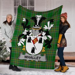 Scottish Whalley Coat of Arms Family Crest Ireland Blanket Irish National Tartan Irish County Blanket