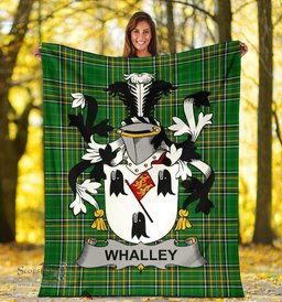 Scottish Whalley Coat of Arms Family Crest Ireland Blanket Irish National Tartan Irish County Blanket