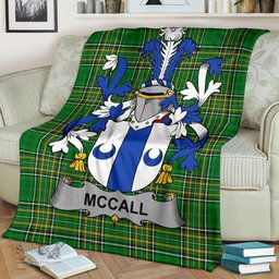 Scottish McCall Coat of Arms Family Crest Ireland Blanket Irish National Tartan Irish County Blanket