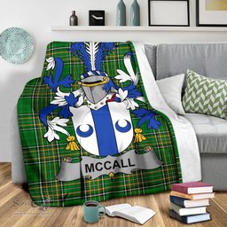 Scottish McCall Coat of Arms Family Crest Ireland Blanket Irish National Tartan Irish County Blanket