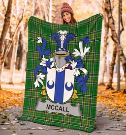 Scottish McCall Coat of Arms Family Crest Ireland Blanket Irish National Tartan Irish County Blanket