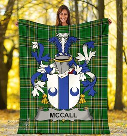 Scottish McCall Coat of Arms Family Crest Ireland Blanket Irish National Tartan Irish County Blanket