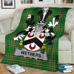 Scottish Wethers Coat of Arms Family Crest Ireland Blanket Irish National Tartan Irish County Blanket