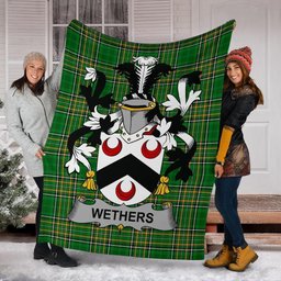Scottish Wethers Coat of Arms Family Crest Ireland Blanket Irish National Tartan Irish County Blanket