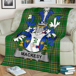 Scottish Mackesy Coat of Arms Family Crest Ireland Blanket Irish National Tartan Irish County Blanket