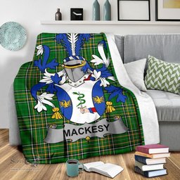 Scottish Mackesy Coat of Arms Family Crest Ireland Blanket Irish National Tartan Irish County Blanket
