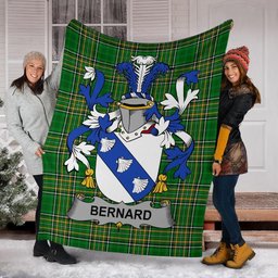 Scottish Bernard Coat of Arms Family Crest Ireland Blanket Irish National Tartan Irish County Blanket