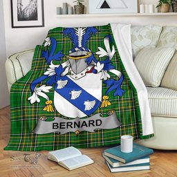 Scottish Bernard Coat of Arms Family Crest Ireland Blanket Irish National Tartan Irish County Blanket