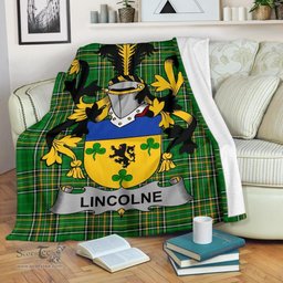 Scottish Lincolne Coat of Arms Family Crest Ireland Blanket Irish National Tartan Irish County Blanket