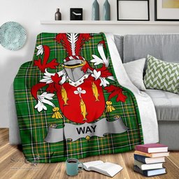 Scottish Way Coat of Arms Family Crest Ireland Blanket Irish National Tartan Irish County Blanket
