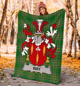 Scottish Way Coat of Arms Family Crest Ireland Blanket Irish National Tartan Irish County Blanket